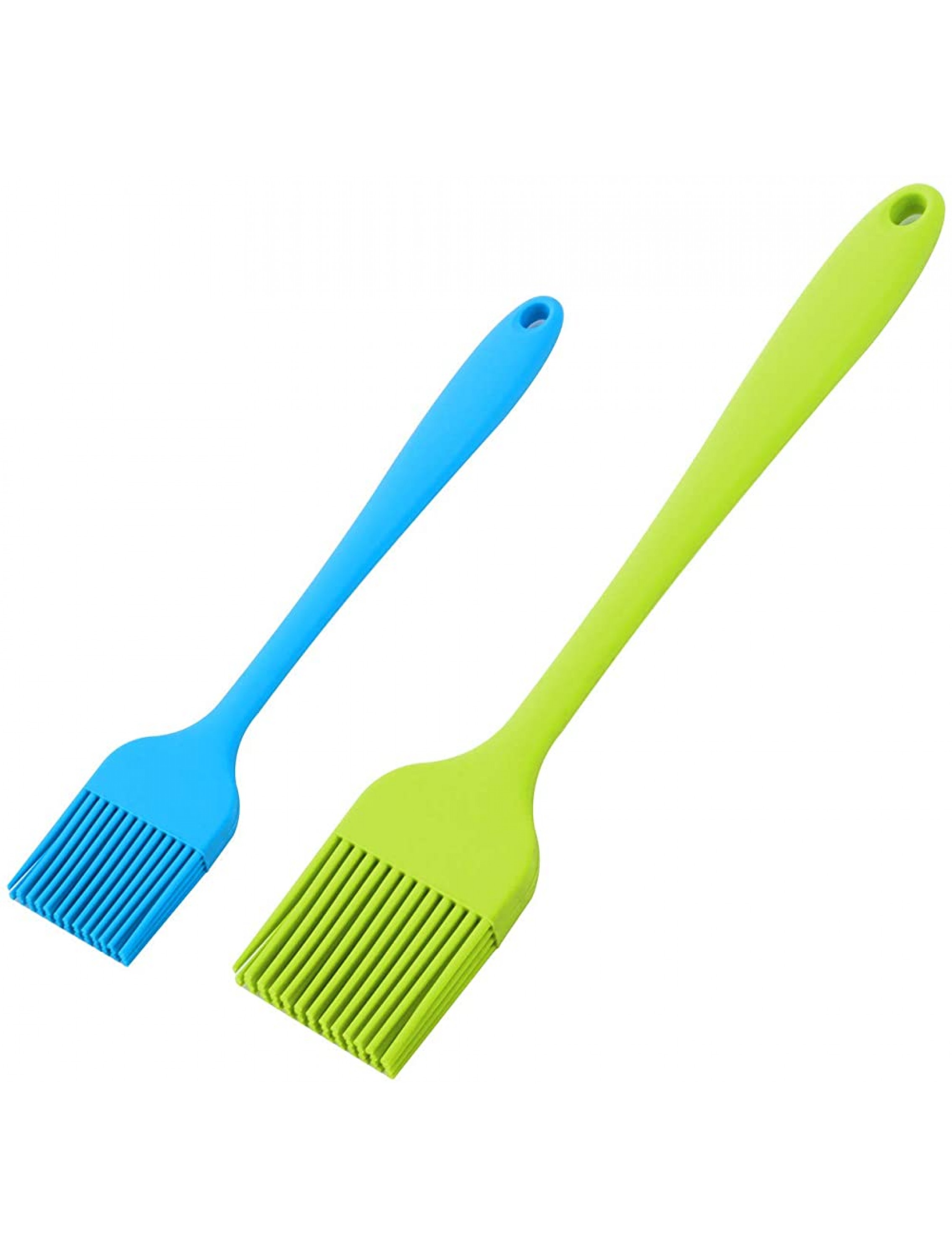 MCOMCE Pastry Brush 2 Pack Basting Brush One-Piece Seamless Design Cooking Brush Basting Brush for Cooking Food Grad Silicone Basting Brush Green Food Brush Blue Kitchen Brushes for Food - BN3Q4ZNH1
