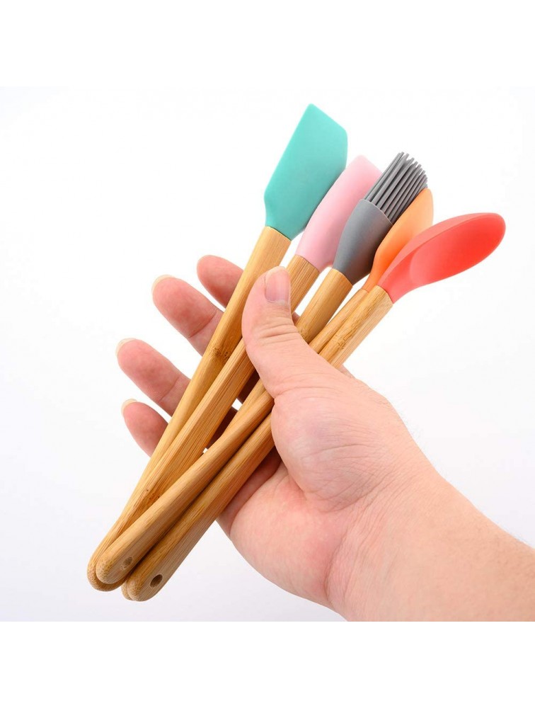 MIni Multi-color Silicone Baking Tools Household Small Scraper Silicone Brush High Temperature Resistance - BL0YGRNNB