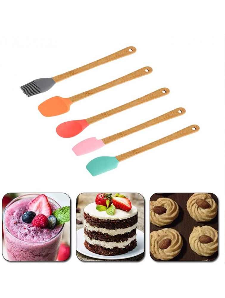 MIni Multi-color Silicone Baking Tools Household Small Scraper Silicone Brush High Temperature Resistance - BL0YGRNNB