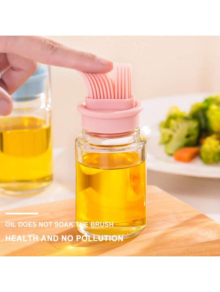 Oil Bottle Brush Bottle Baster Brush for BBQ,Silicone Oil Brush,Olive Oil Vinegar Salad Dressing Dispenser BottleBlue） - B5NGID76B