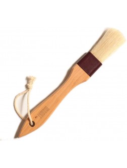 Pastry Brush Natural Bristle Wooden MSART Basting Food Brush with Beech Wood Handle and Rope Hook Great for Butter Cookies Oil Bread Frosting. Easy to Clean 1 inch - BNBY1BWML