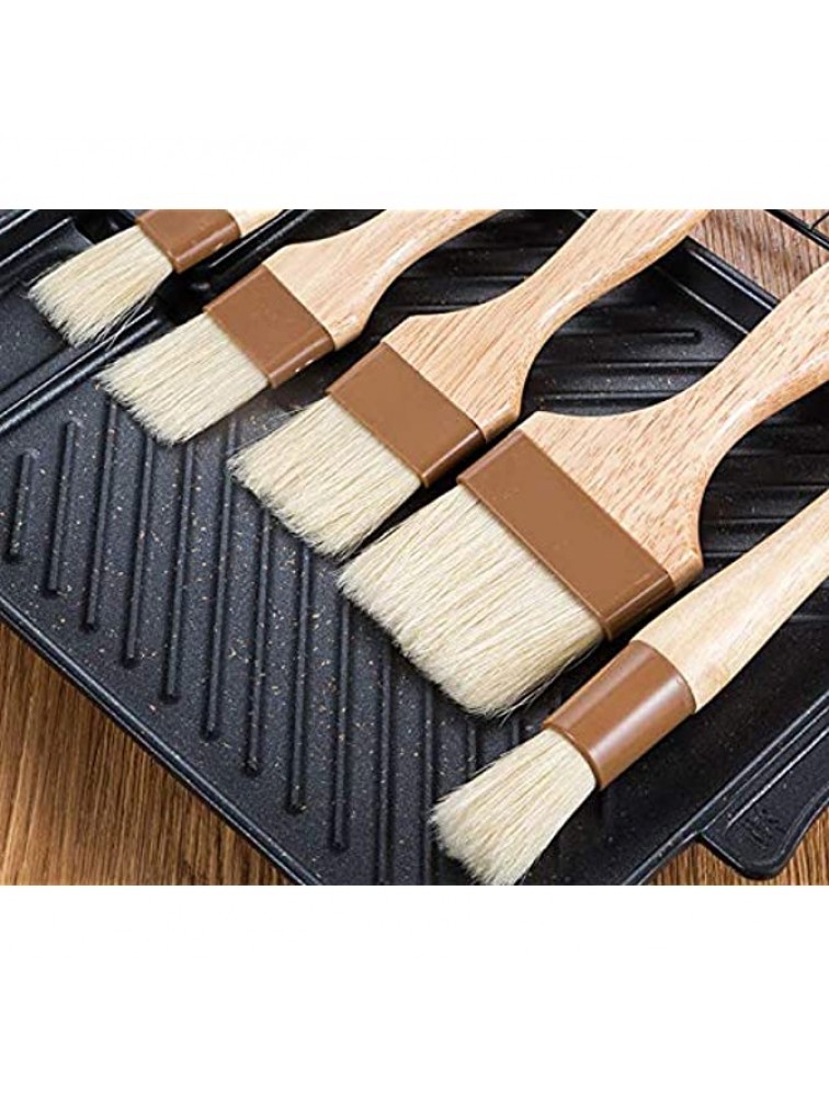 Set of 2 Pastry Brushes Pastry Brushes with Boar Bristles and Lacquered Hardwood Handles Grill BBQ Sauce Baster Baking Cooking Marinade Brushes - BB0FDEZZ7