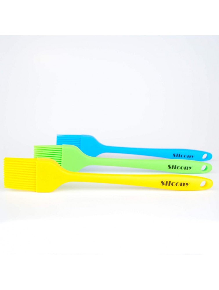 SILCONY 8.4 Silicone Basting Pastry Brush Perfect for Oil Butter Spread Marinades Baste BBQ Grill Cooking BPA Free Food Grade Material Dishwasher Safe 3 8.4 Inches - BMS7SSSS3