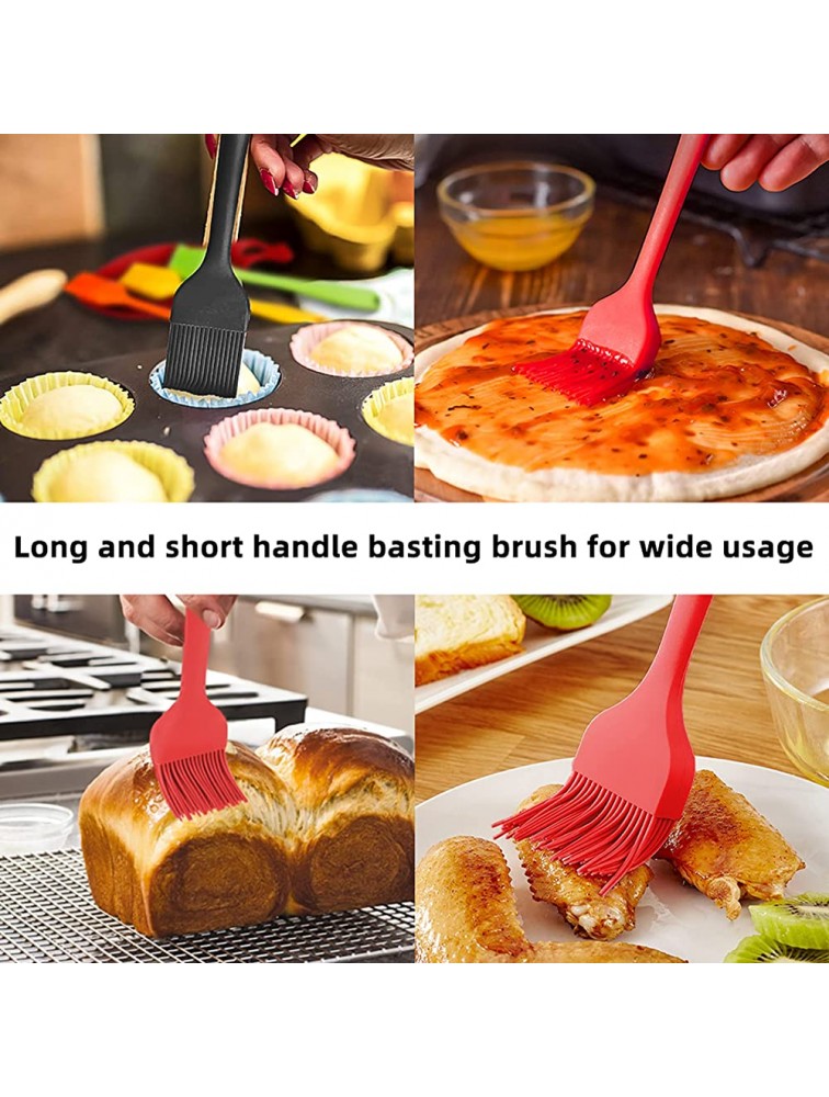 Silicone Pastry Basting Brush Set of 5 Cooking Brush for BBQ Grill Heat Resistant Kitchen Food Barbecues Baking Brush Spread Sauce Butter Oil Dishwasher Safe - B80ZYORU6