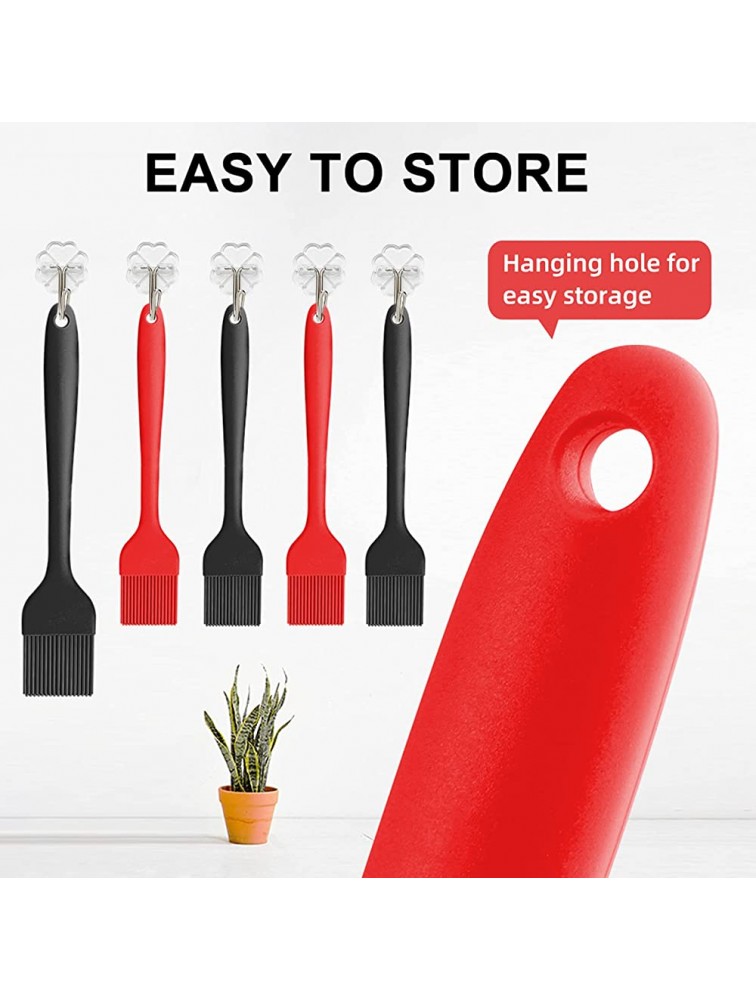 Silicone Pastry Basting Brush Set of 5 Cooking Brush for BBQ Grill Heat Resistant Kitchen Food Barbecues Baking Brush Spread Sauce Butter Oil Dishwasher Safe - B80ZYORU6
