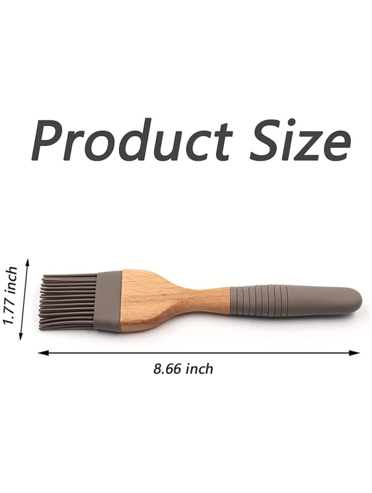 Suuker Silicone Basting & Pastry Brush Professional Heat Resistant Marinading Meat Basting Pastry Silicone Brush With Wooden Core For Oil Butter Spread Baking Cooking Barbecue BBQ Marinating - BYFU24438