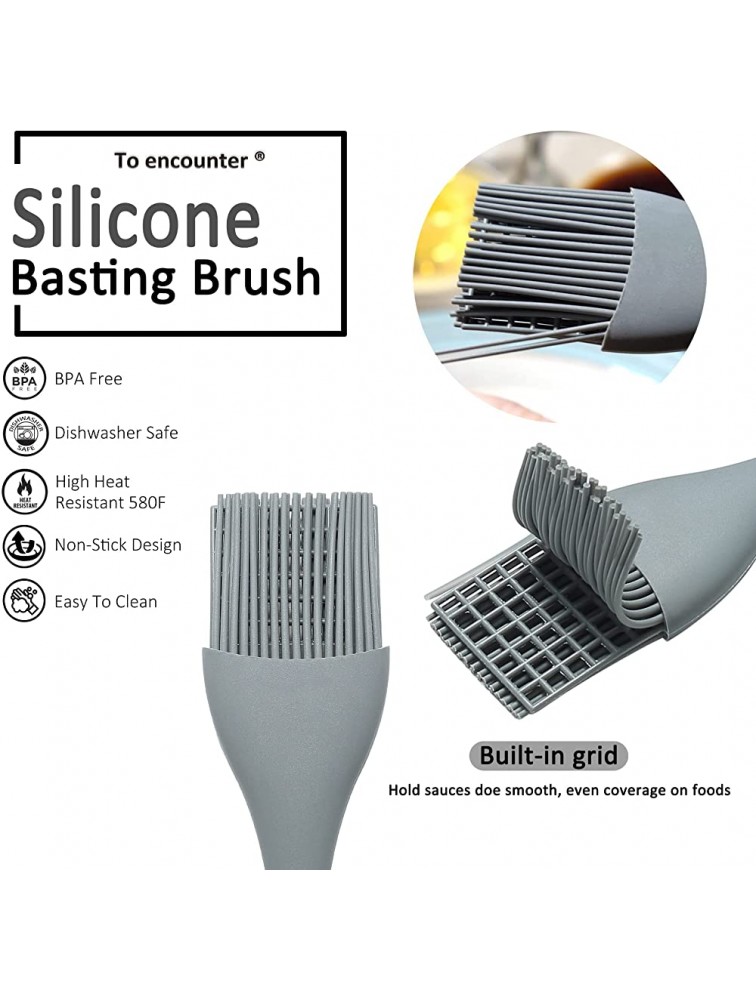 To encounter Silicone Basting Brush Set of 4 Large and Small Silicone Pastry Brushes for Cooking Baking Oil and BBQ Spreading Built in Grid - B4O6OE6OM