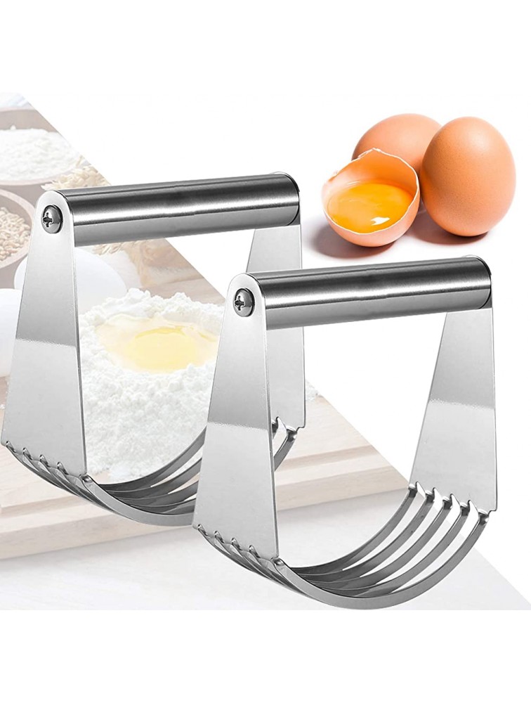 2 Pack Pastry Blender Premium Pastry Cutter Dough Blender with Stainless Steel Blades Heavy Duty Dough Cutters for Kitchen Baking Tools Butter Flour - BOBN8F1BM