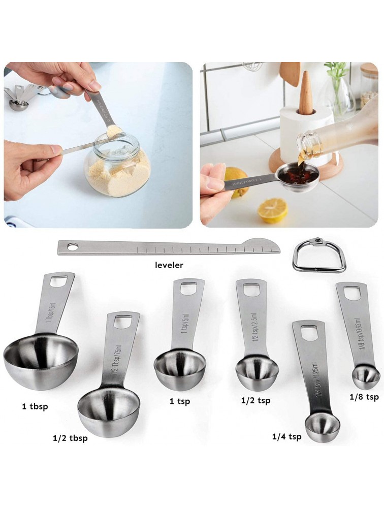 HULISEN Pastry Cutter Dough Blender Flour Shaker Duster Measuring Spoons and Biscuit Cutter Set Stainless Steel Dough Cutter Professional Baking Tools for Cooking Cookies and Donuts5 Pcs Set - B0ZGUGZVF