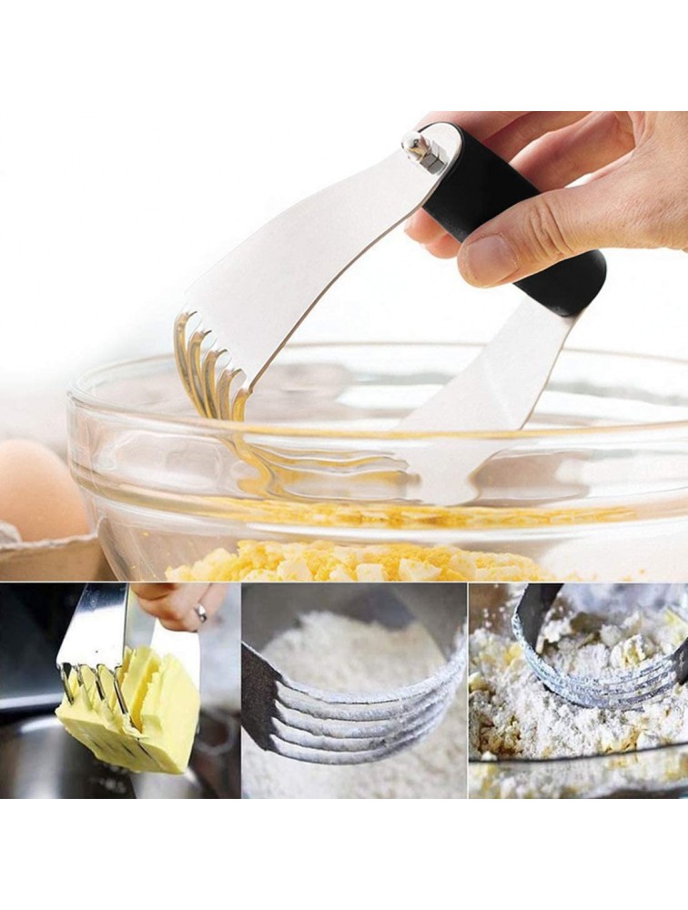 Pastry Cutter Set Stainless Steel Pastry Blender and Dough Scraper Multipurpose Scraper for Baking Bread Pastry Butter Pizza Dough - BVJSDCRM1
