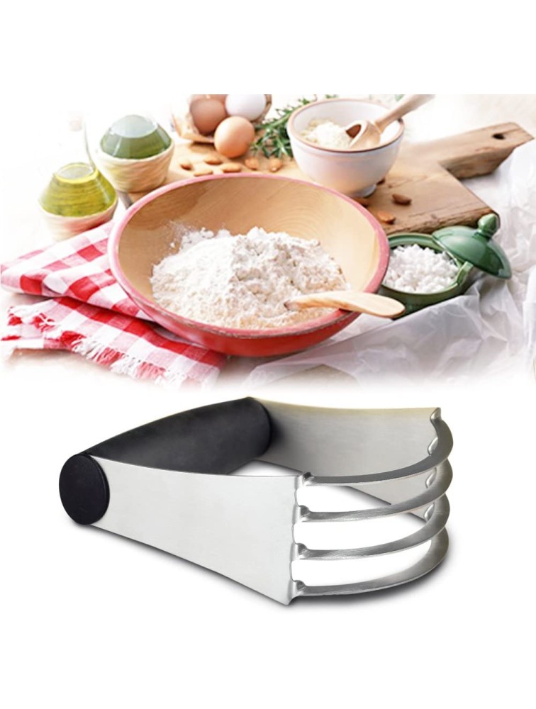 Pastry Cutter Stainless Steel Kitchen Professional Baking Dough Blender with Heavy Duty Blades & Soft Rubber Grip - BC92568US