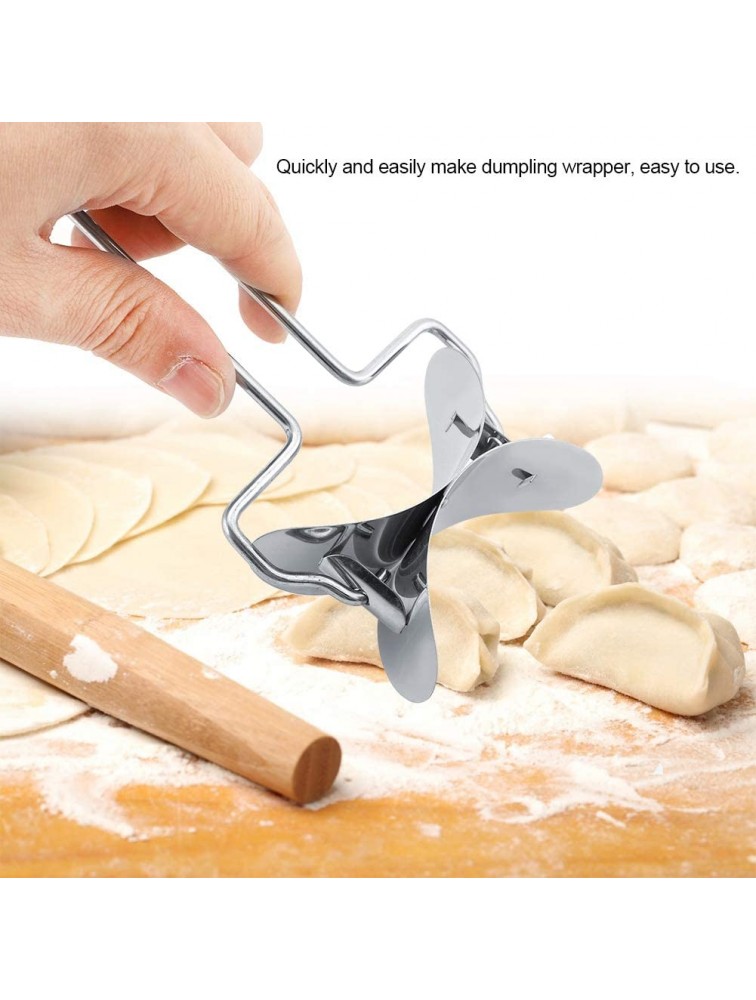 Stainless Steel Dumpling Wrapper Skin Dough Cutter Circle Roller Ravioli Mold Dumpling Maker Cooking Utensils Kitchen Accessories - BVJZ27Y7X