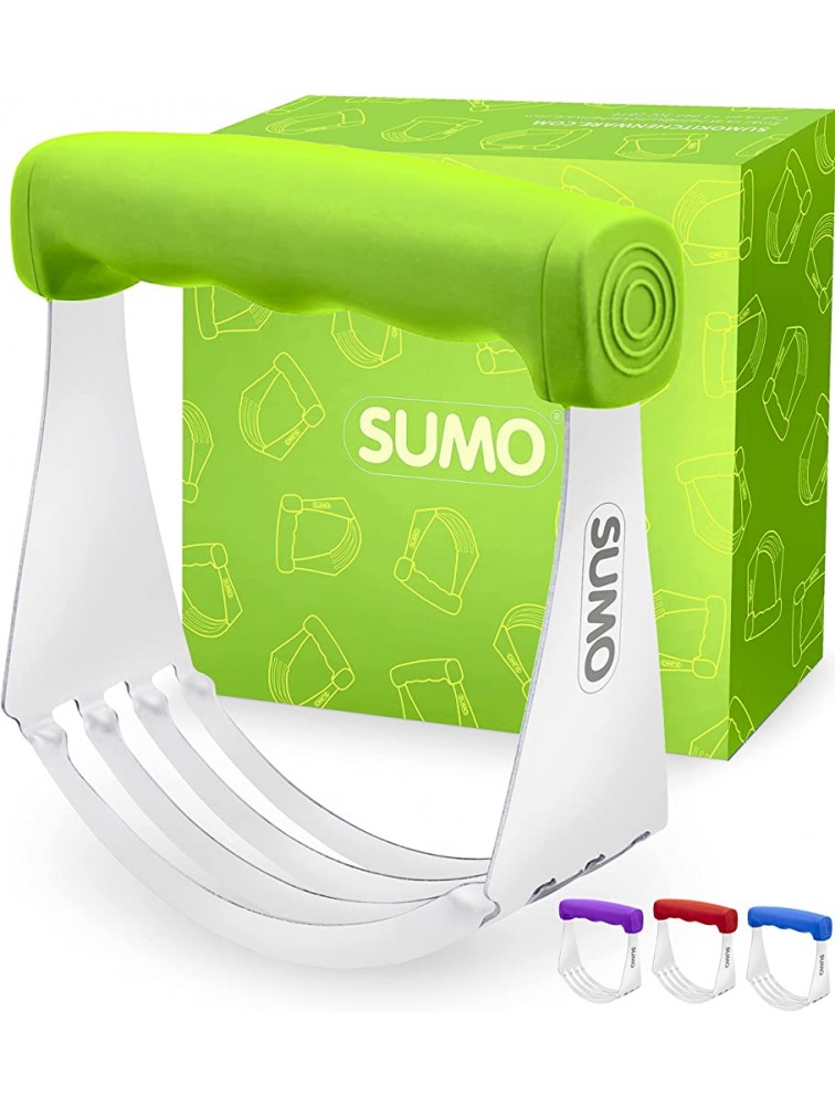 SUMO Pastry Cutter Tool Heavy Duty Stainless Steel Dough Cutter Dough Blender with Comfortable Handle Perfect for Flakey Pie Crust Dishwasher Safe Green - BJQ32J4VD