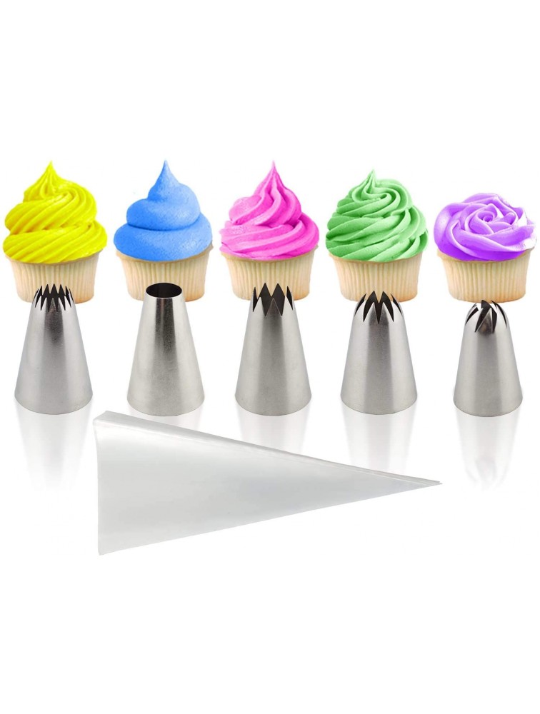 24 Piece Cake Decoration Icing Tips Set Professional Stainless Steel Icing Tip Set ,Cake Decorating Kits,Cakes Cupcakes - BR3BWK698