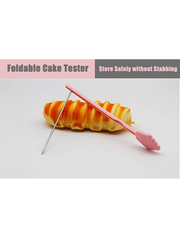 Foldable Cake Tester for Baking Doneness Stainless Steel Needle Stick Folding Pasta Muffin Bread Tester Baking Accessory Safe to Use - B5B91VLF0