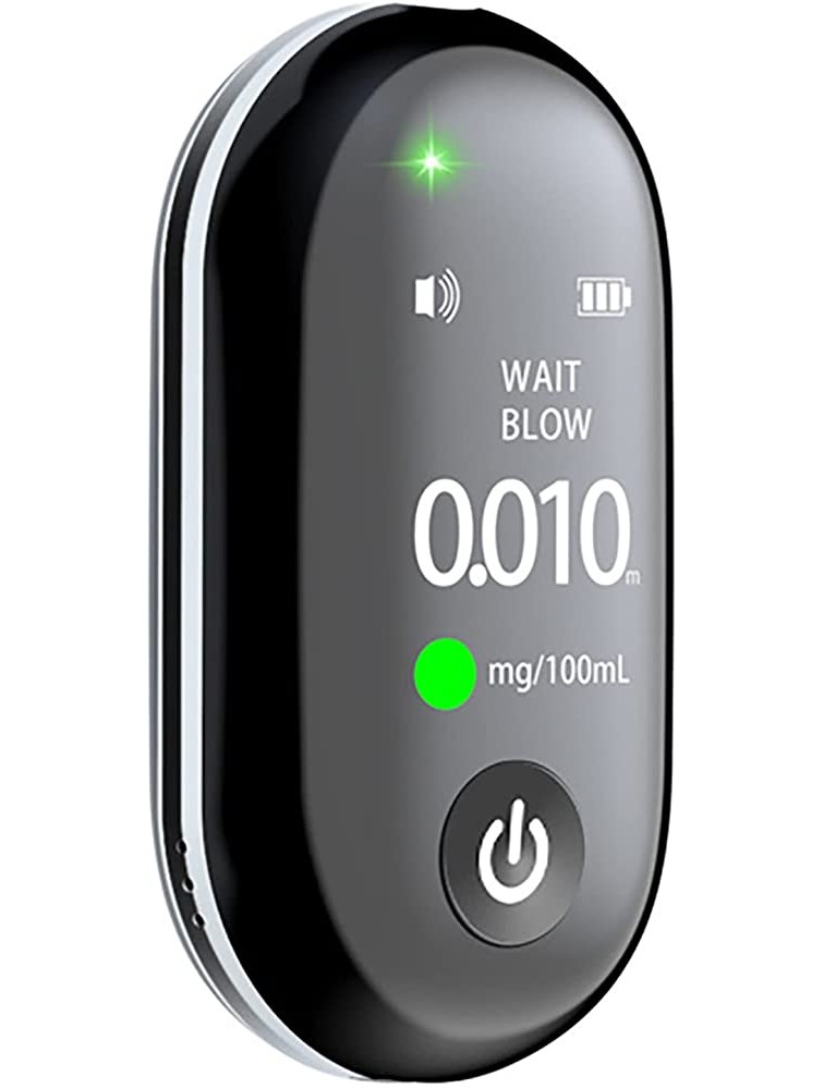Traffic wine detector Alcohol Tester Professional Rechargeable Digital Handheld Drunk Driving Tester Home  Black - BHS6M6KHN