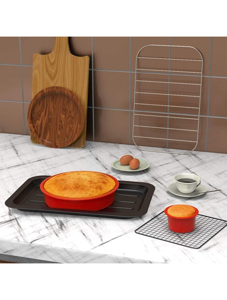 2x Silicone Bread Pans + 4x Silicone Cake Pans - BIGCY8KYY