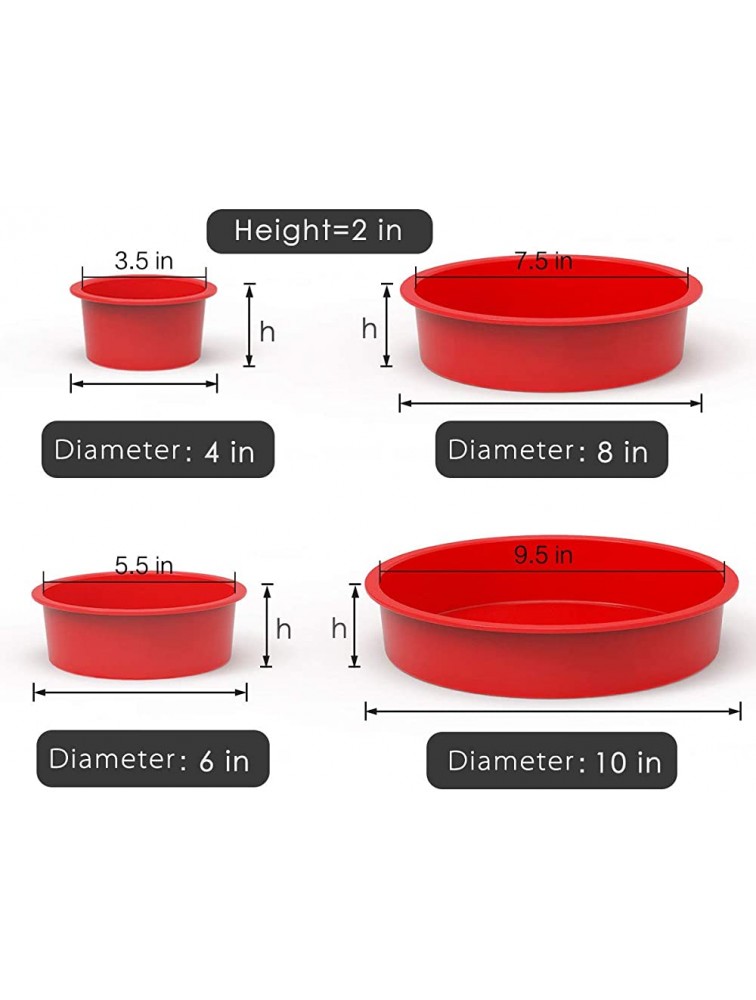 2x Silicone Bread Pans + 4x Silicone Cake Pans - BIGCY8KYY