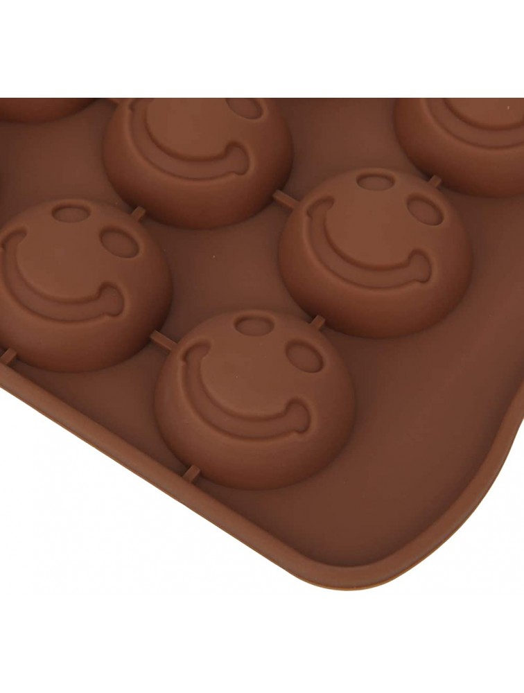 Baking Tray Portable Soft Cake Mold Tear Resistance for Home DIY Chocolate KitchenSmiley face - BCDJB0KDS
