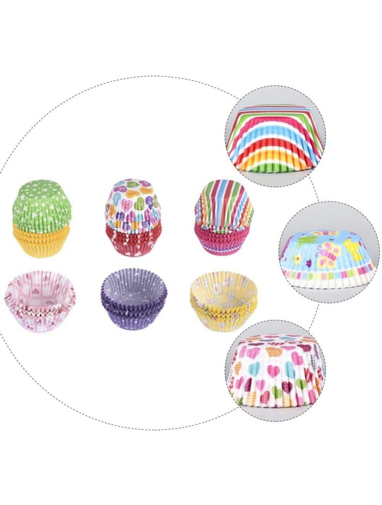 Cabilock 500Pcs Party Paper Baking Cups Cupcake Liners Baking Wrappers Muffin Cups for Cake Balls Muffins Cupcakes and Candies - BQL6V7J3I