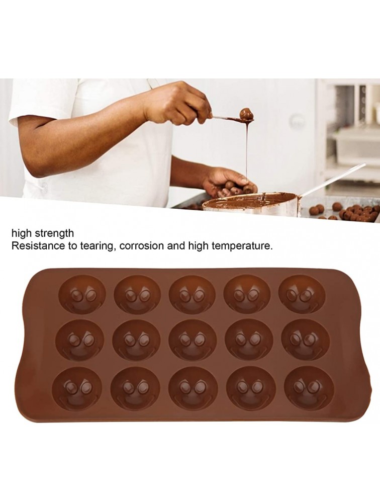 Cake Mold Lightweight Baking Tray Silicone for Kitchen Chocolate Home DIYSmiley face - BG4Q1NE86