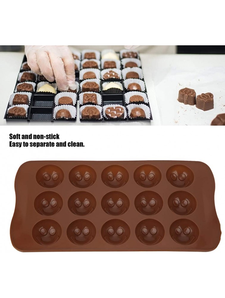 Cake Mold Lightweight Baking Tray Silicone for Kitchen Chocolate Home DIYSmiley face - BG4Q1NE86