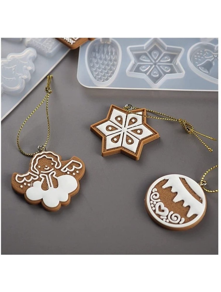 Cake Pan Chocolate mold DIY Crystal Epoxy Mold Christmas Tree Snowflake Elk Pendant Keychain Listing Jewelry Silicone Mold Set - BLJXRIRR9