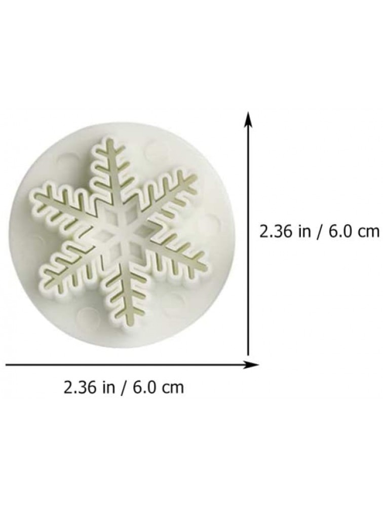 EXCEART 6pcs Snowflake Plunger Cutters Silicone Cookie Dessert Molds Christmas Fondant Embossing Tool Cake Cupcake Decorating Mold for Baking Random Color - BW4S48ARZ