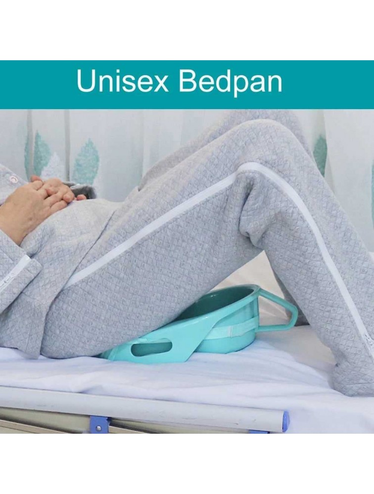 Firm Thick Stable Large Bedpan Bedpan with Lid Smooth Bed Pan for Bedridden Patients Elderly Men and Women Easy to Clean - BX4QNZOGZ