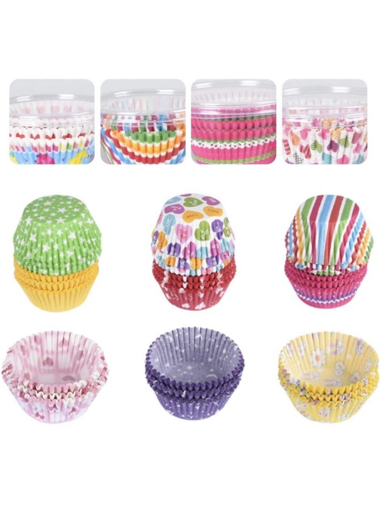 Hemoton 500Pcs Papers Cupcake Wrapper Papers Wrapper Liners Cupcake Cups Muffin Cups for Wedding Anniversary Baby Shower Birthday Party Decoration - BTVO9SVP3