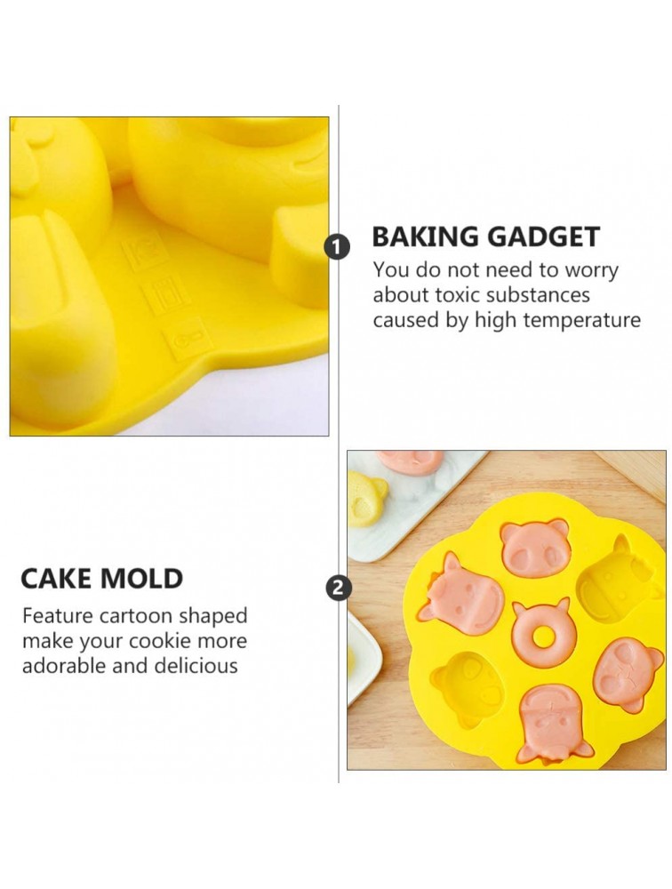 HEMOTON Silicone Chocolate Mold Cartoon Animals Baking Mold Nonstick Candy Gummy Mold Fondant Mold Cake Decorating Tool for Home - BEGJ1VJP7