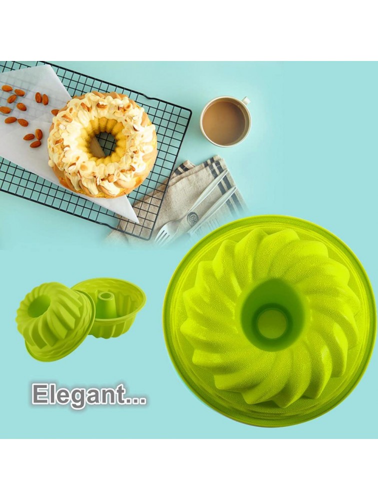 KeepingcooX Gugelhupf Style Cake Mould | Nonstick Swirl Kougolf Style Mold Ring Cake Tin 9 in - BUUB6SBAT