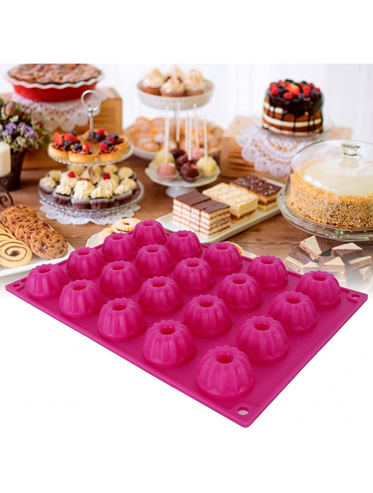 Rose Red Silicone Cake Chocolate Mold DIY Premium Non‑Stick Pastry Baking Mold Fluted Tube Pan for Baking Cake Making Hot Chocolate Bomb Cake Jelly Dome Mousse - BOU8MDDS4