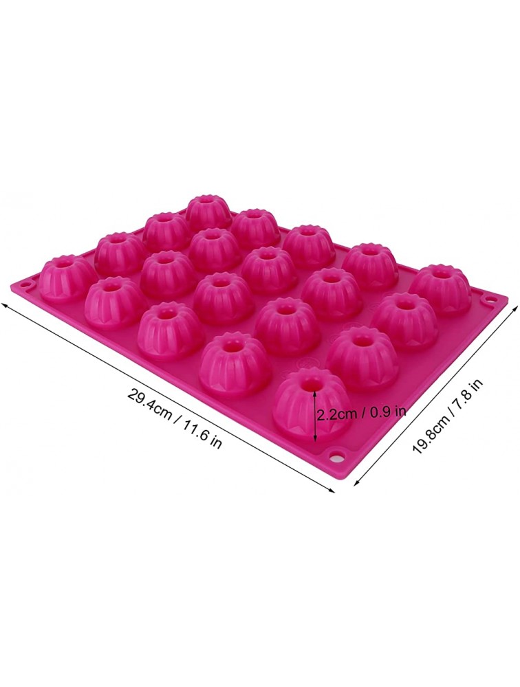 Rose Red Silicone Cake Chocolate Mold DIY Premium Non‑Stick Pastry Baking Mold Fluted Tube Pan for Baking Cake Making Hot Chocolate Bomb Cake Jelly Dome Mousse - BOU8MDDS4