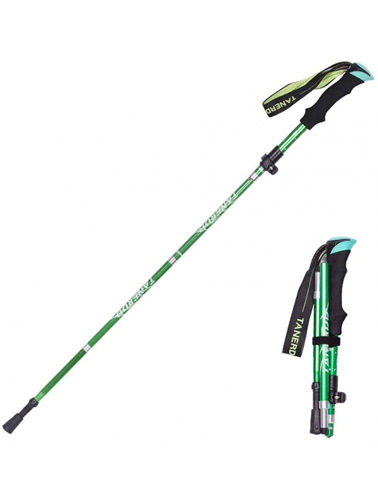 Upgrade Trekking Pole,Ultralight Aluminium alloy Foldable Anti Shock Walking Camping （1 Pack，Green） - BTISVXIN3