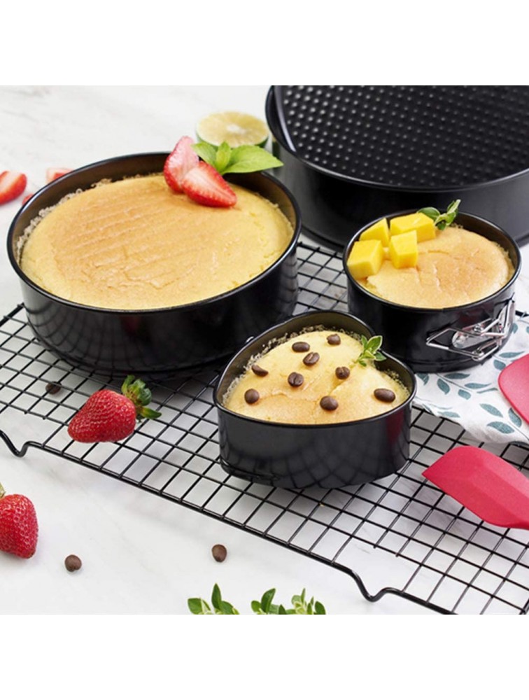 Acici Nonstick Springform Pan,2 PCS 4 Inches Heart Shape Mini Bakeware Cake Pan,4x4x2inch - B8I2G8PWJ