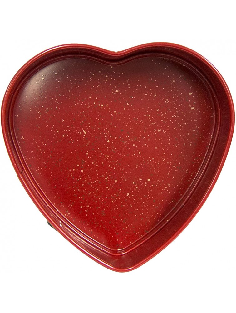 casaWare Heart Springform 10-Inch Pan Ceramic Coated NonStick Red Granite - BKLUNPH90