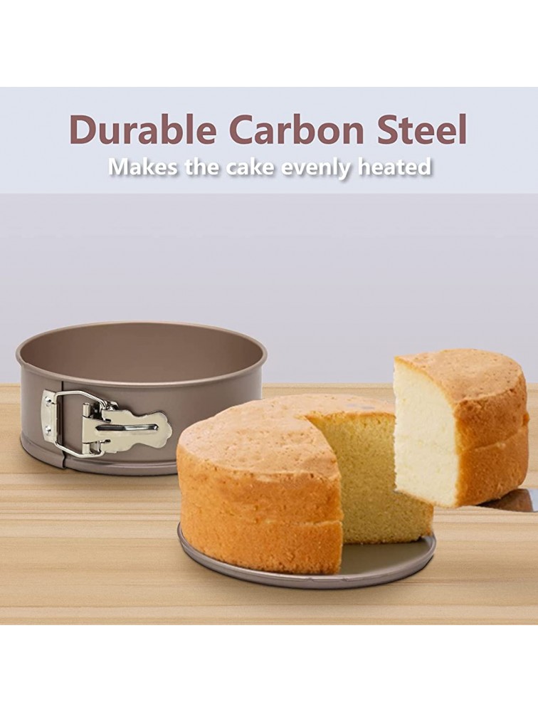 DAWAD DX03 Springform Pan Set Non-Stick Leakproof Round Cake Pan 3pcs 4 7 9 Bakeware Cheesecake Pans Carbon Steel Champagne Gold… - BYKHM3WGB