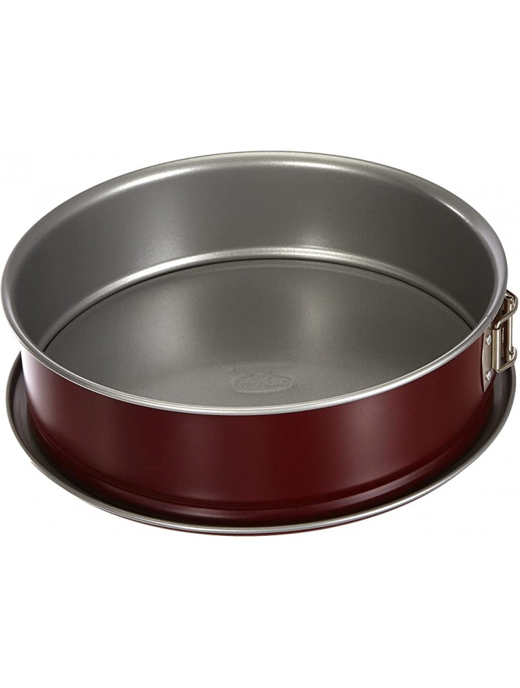 Dr. Oetker Springform Cake Tin Diameter 26 cm with Flat and Tubular Base Baking Tin with Extra High Rim Round Cake Tin with Two Tone Non-Stick Coating Colour: Grey Red Quantity: 1 Piece Sheet Steel - BPR9C7GAY