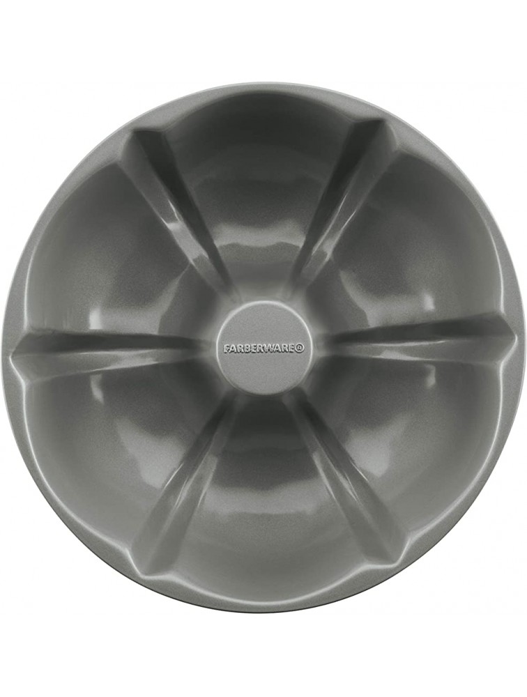 Farberware Fluted Mold Pan Nonstick Pressure Cooker Bakeware Round 8.25 Inch Gray - BH84NHM81