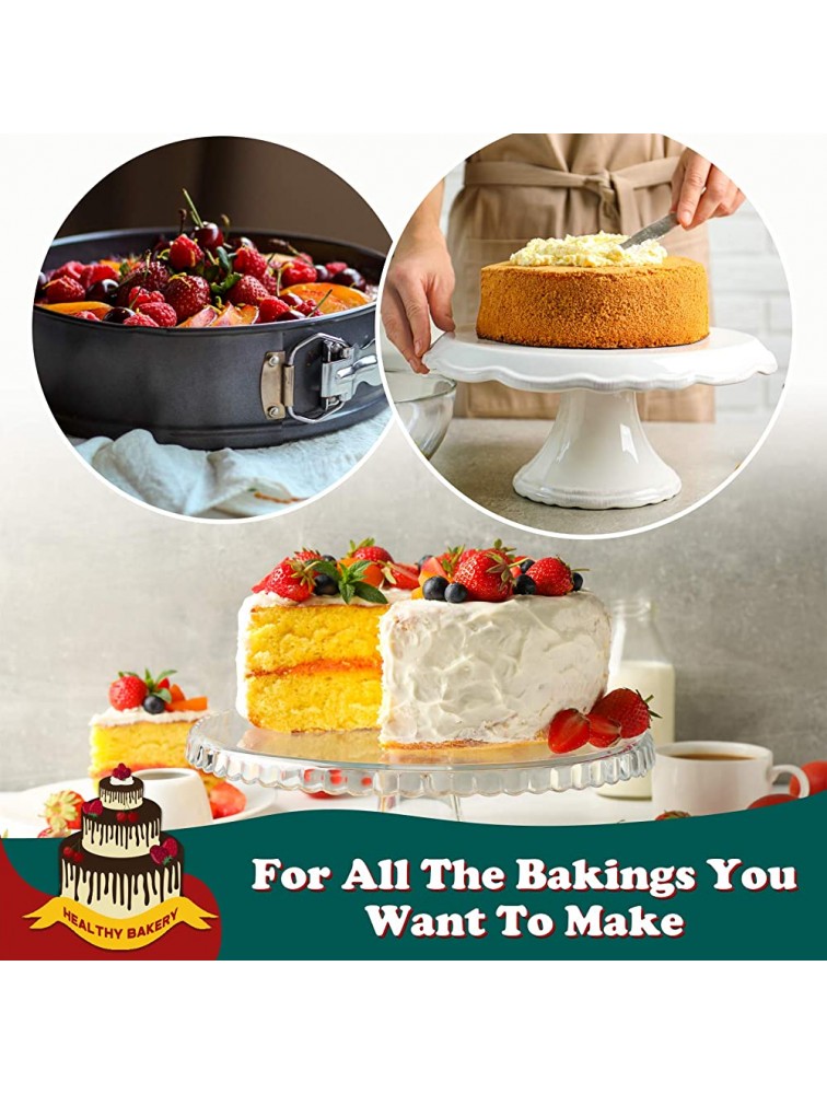 Hiware 6 Inch Non-stick Springform Pan with Removable Bottom Leakproof Cheesecake Pan with 50 Pcs Parchment Paper Compatible with 3 Qt Instant Pot - BQYWNOJXB