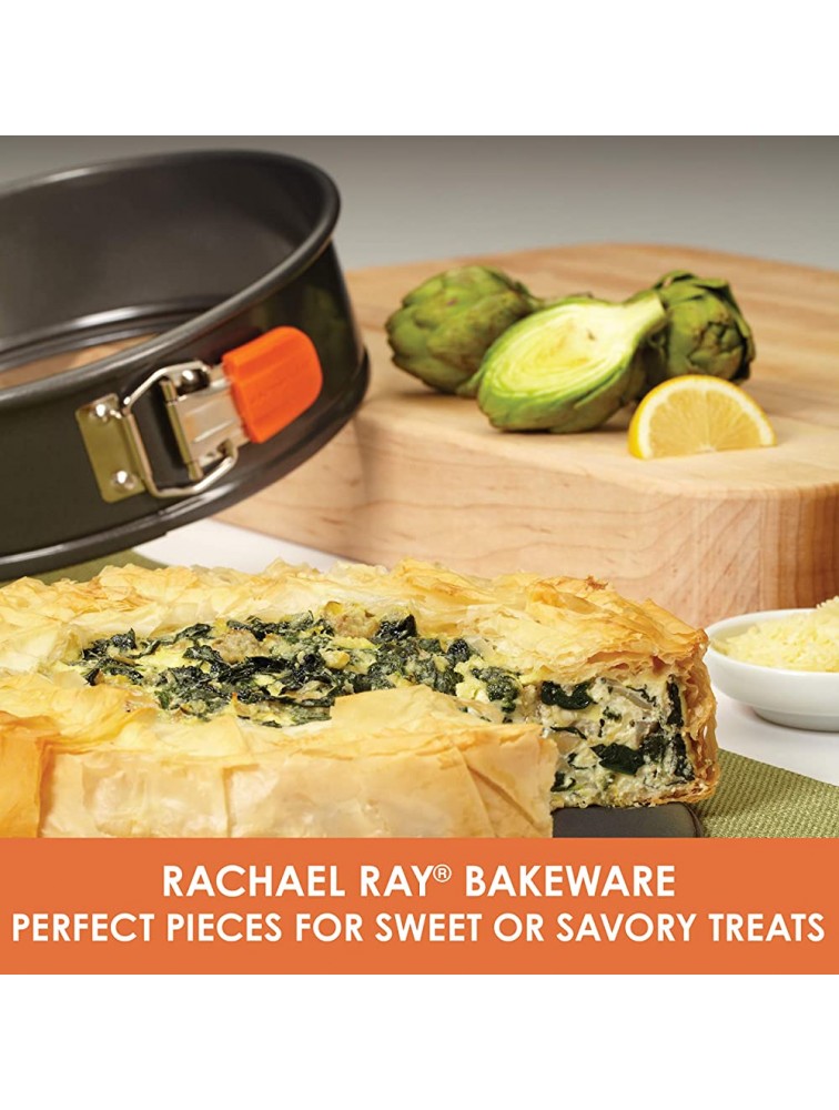 Rachael Ray Oven Lovin' Nonstick Bakeware Springform Baking Pan With Grips Nonstick Springform Cake Pan With Grips Nonstick Cheesecake Pan With Grips Round 9 Inch Gray - BFVP4ZLH8