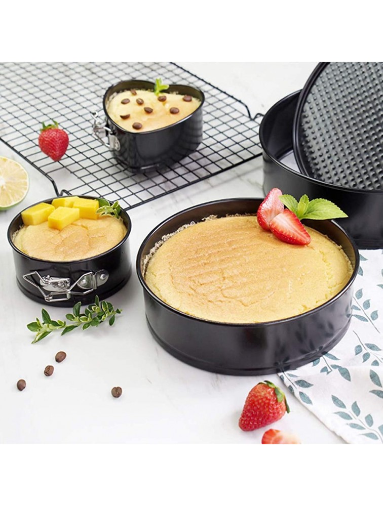 Rehomy Non-stick Springform Pan 4pcs 4 7 9 10 Inch Round Removable Base Baking Tray Leakproof Cake Pan - BDO2EE71E
