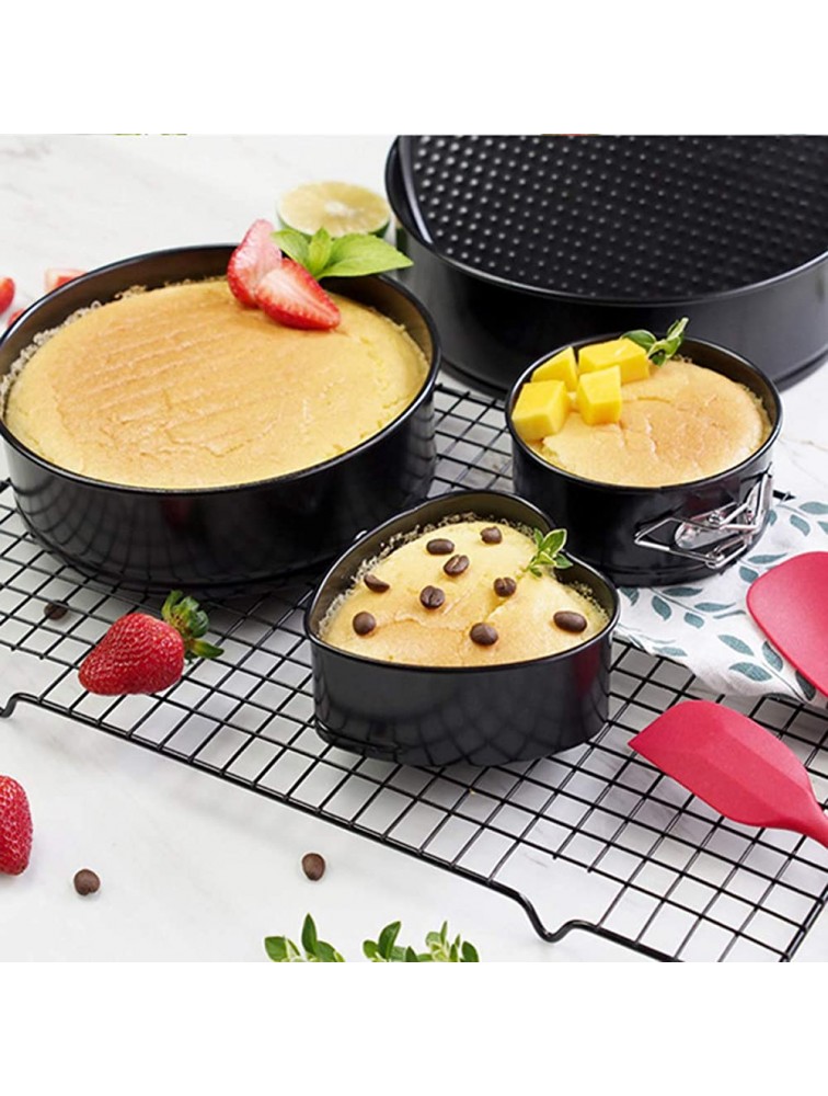 Rehomy Non-stick Springform Pan 4pcs 4 7 9 10 Inch Round Removable Base Baking Tray Leakproof Cake Pan - BDO2EE71E