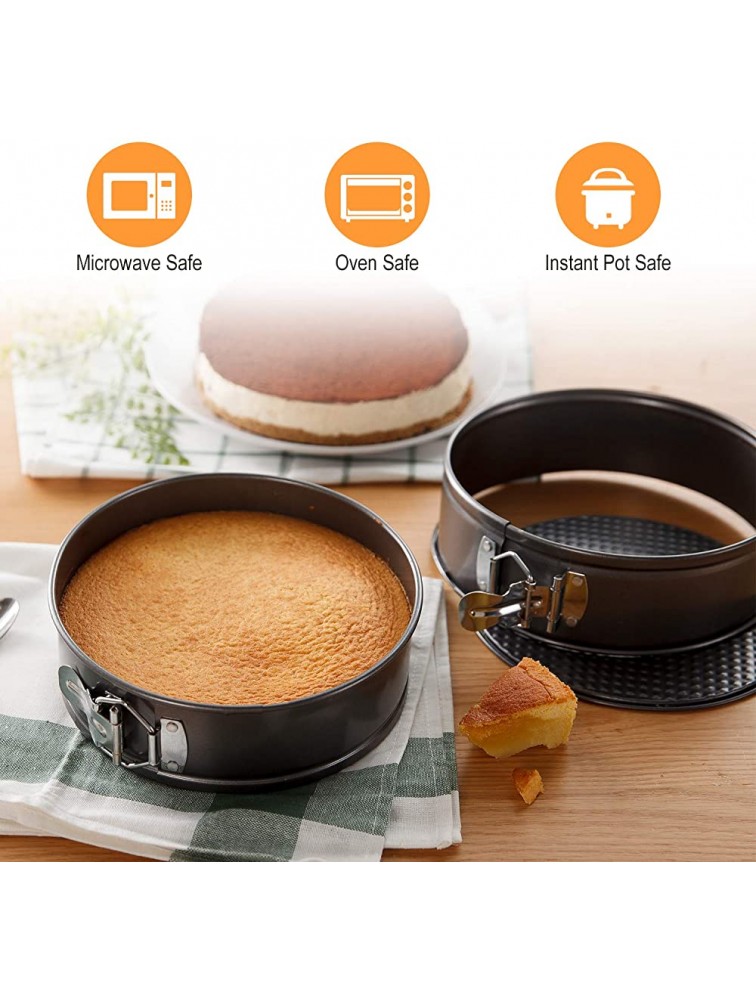 SHECIPIN Springform Pan set,Nonstick Leakproof 3pcs4 7 9 Cake Pan Bakeware Cheese cake Pan with 50 Pcs Parchment Paper Liners - BFM2QUNFT