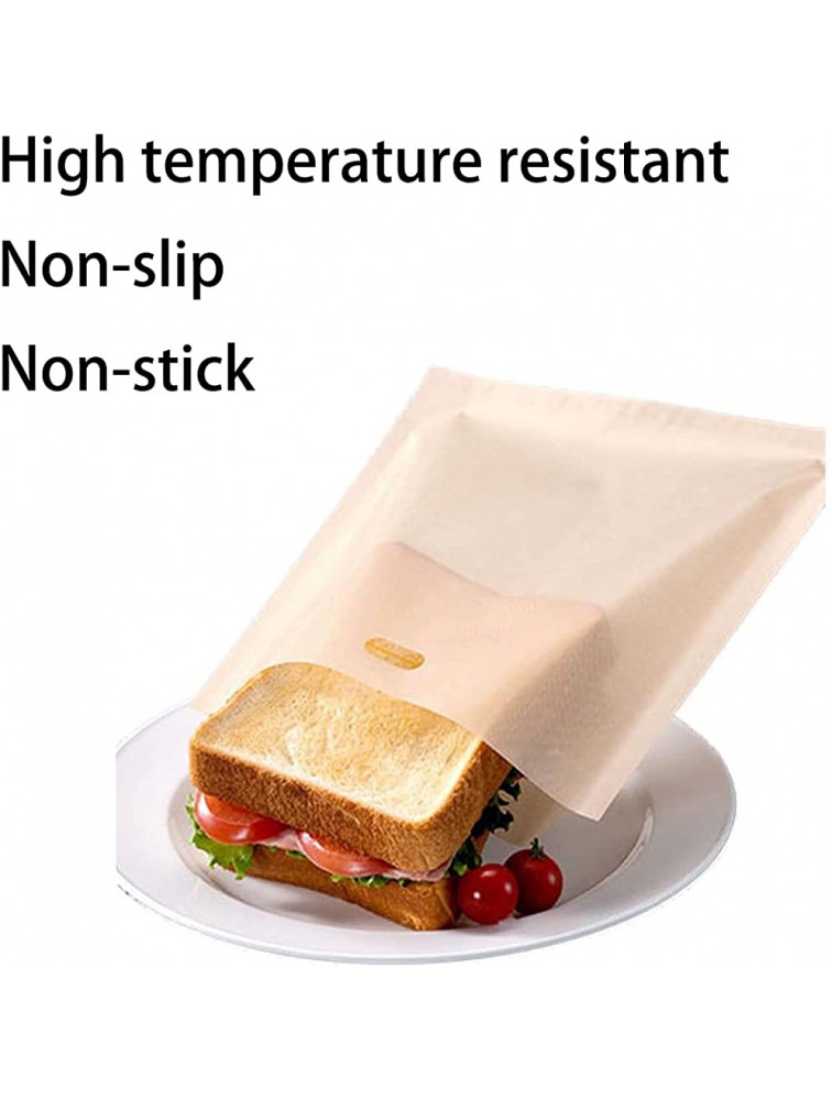 10 Pack Toaster Bags Reusable Non Stick and Heat Resistant Easy to Clean,Toaster Bags Perfect for Grilled Cheese Sandwich Toast Taco 6.3” x 7.1” - BGVKYF9WR