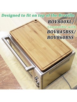 Ansoon Bamboo Wood Cutting Board for Toaster Smart Oven Air Compatible for Breville 860BSS 845BSS BOV800XL With Heat Resistant Silicone Feet Creates Storage Space Protect Cabinets Oven -17.8x10.8" - B8R4GY8P2