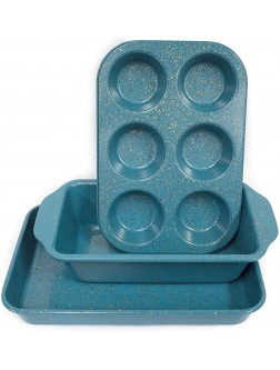 casaWare Toaster Oven 3-Piece Set Blue Granite - BYQR1NO5P
