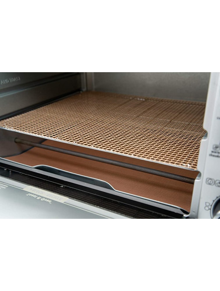 Cooks Innovations Copper Toaster Oven Crisper & Liner Set Crisper Sheet and Liner each 9 x 11 100% Non-Stick - B4F9K3SW3