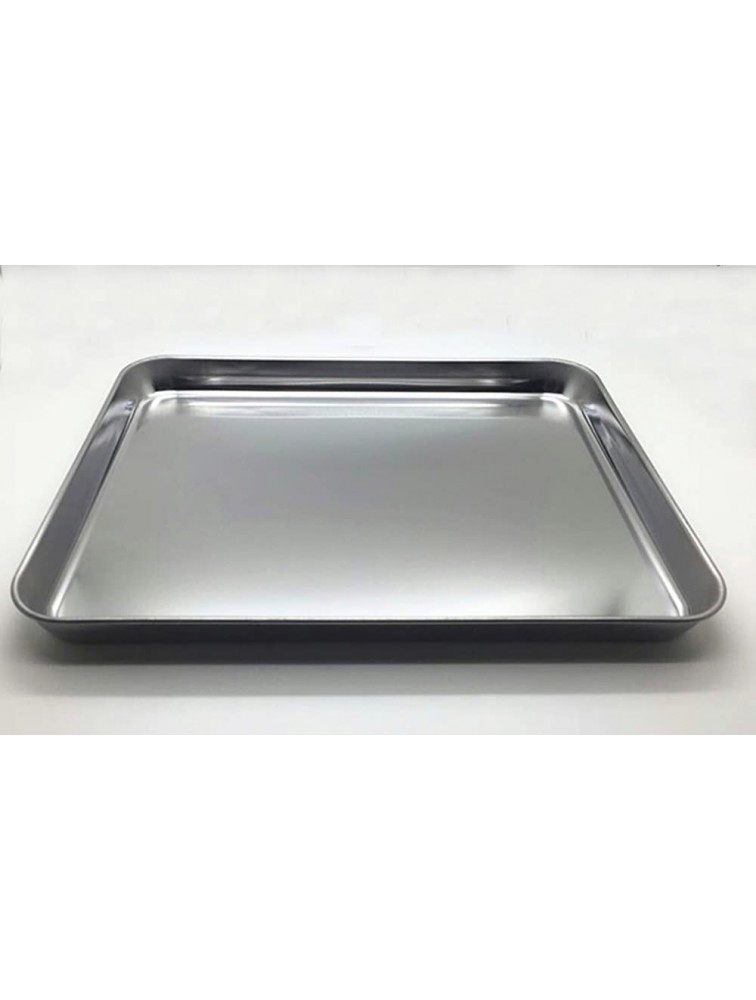 Rykey Stainless Steel Toaster Oven Pan Tray Ovenware Big Size 12.4’’ x 9.65’’ x 0.98’’ Rust Resistant & Healthy Mirror Finish & Deep Edge Easy Clean & Dishwasher Safe - BCFYIITNP